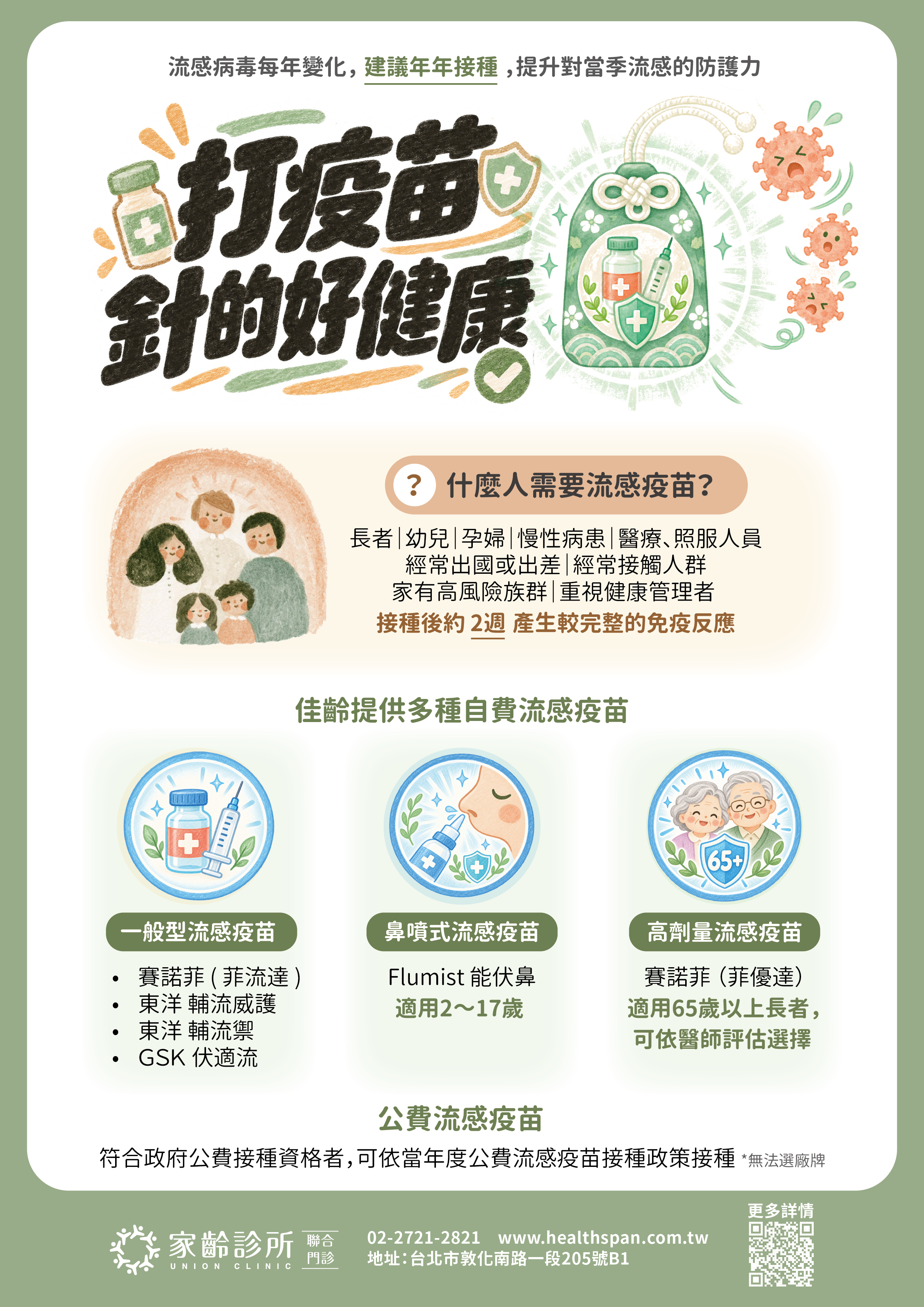 2026流感疫苗接種宣導資訊